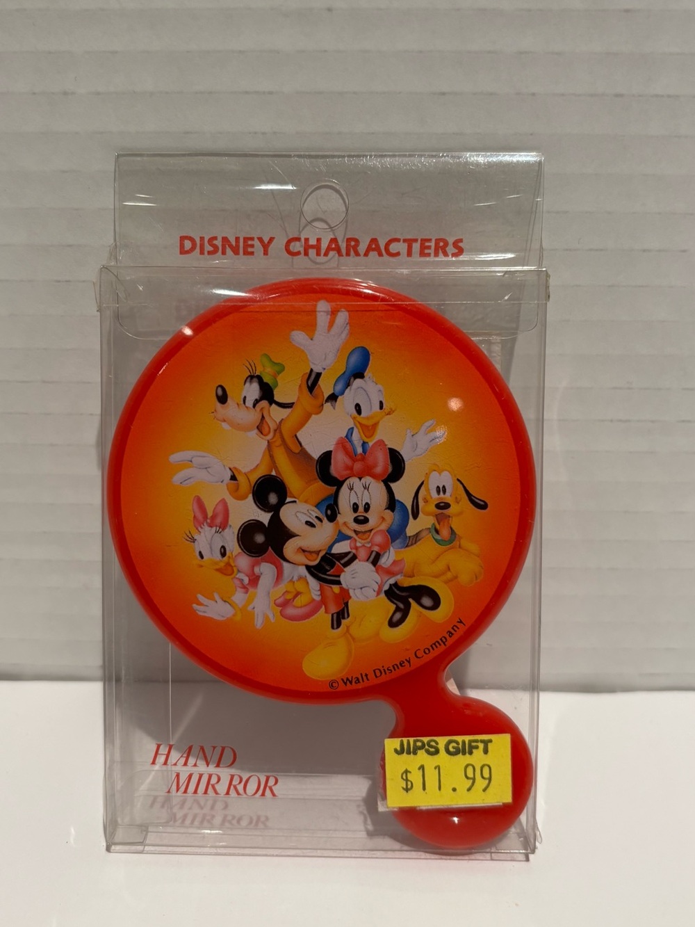 Vintage 90s Disney Character Hand Mirror Mickey Minnie Pluto Goofy Made in Japan